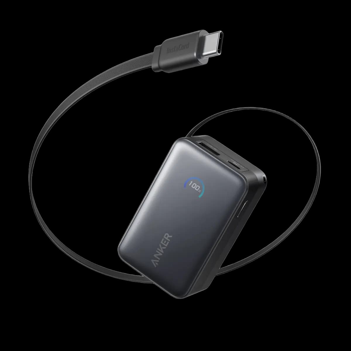 Anker Nano Power Bank (10K, 45W, Built-In Retractable USB-C Cable) [10,000mAh, 3.21 × 1.99 × 1.42 in, 0.51 lb]
