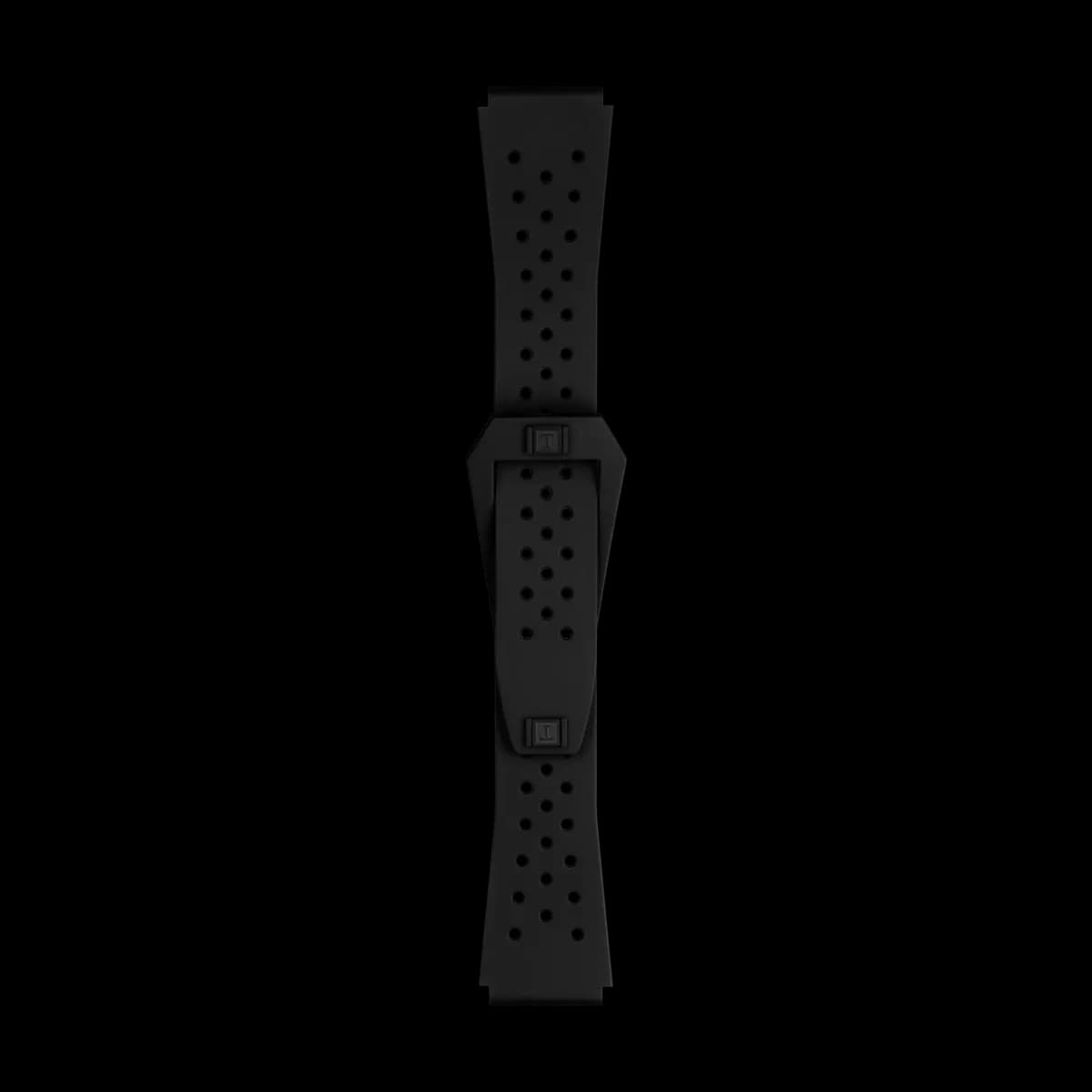 Tissot Official Black Sideral Rubber Strap [Rubber, Black, 112.00]