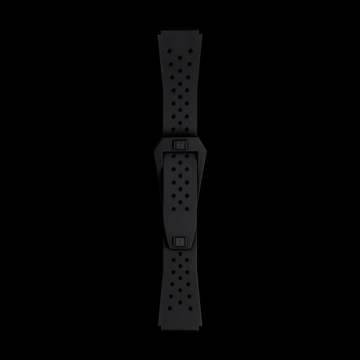 Tissot Official Black Sideral Rubber Strap [Rubber, Black, 112.00]
