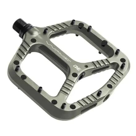 OneUp Components Wave Pedals Grey [Mountain Biking, Flat, Aluminum]