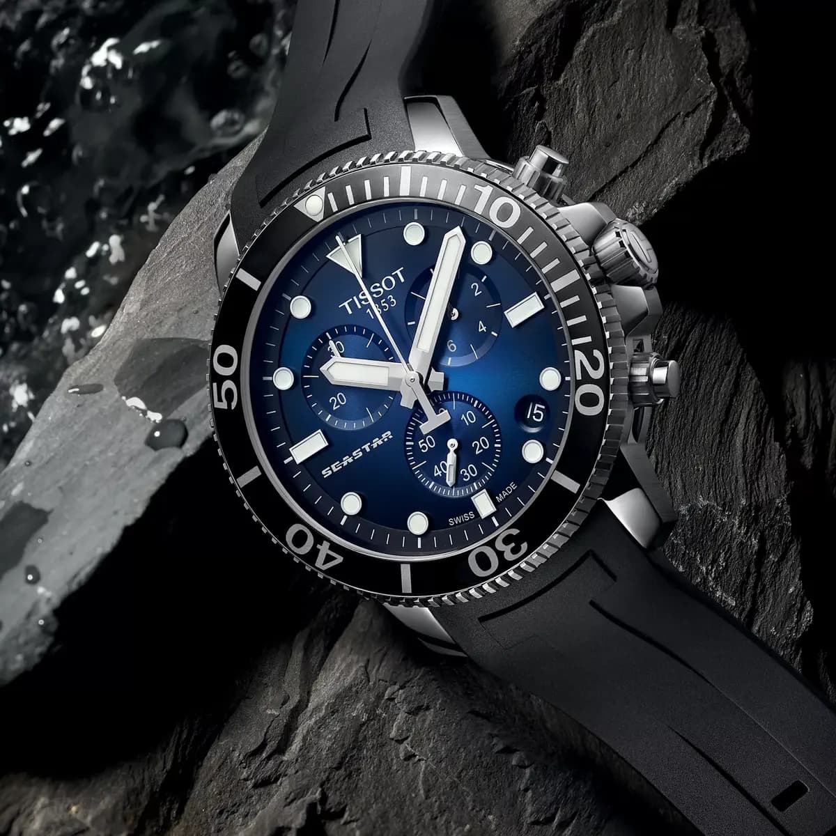 Tissot Seastar 1000 45.5mm Blue gradient T1204171704100 [45.50 mm, Quartz chronograph PowerDrive, 300 m]