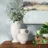 Beaded Ceramic Handled Vase Ivory - Threshold™ [8.5 Inches (H) x 7 Inches (W), 1.68 Kilograms, Ceramic]