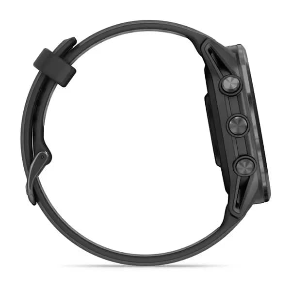 Garmin Forerunner 970 Carbon Gray DLC Titanium with Black Case and Black/Translucent Whitestone Band [AMOLED (optional always-on mode), 5 ATM, 1.4\" (35.3 mm) diameter]