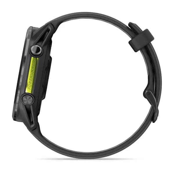 Garmin Forerunner 970 Carbon Gray DLC Titanium with Black Case and Black/Translucent Whitestone Band [AMOLED (optional always-on mode), 5 ATM, 1.4\" (35.3 mm) diameter]