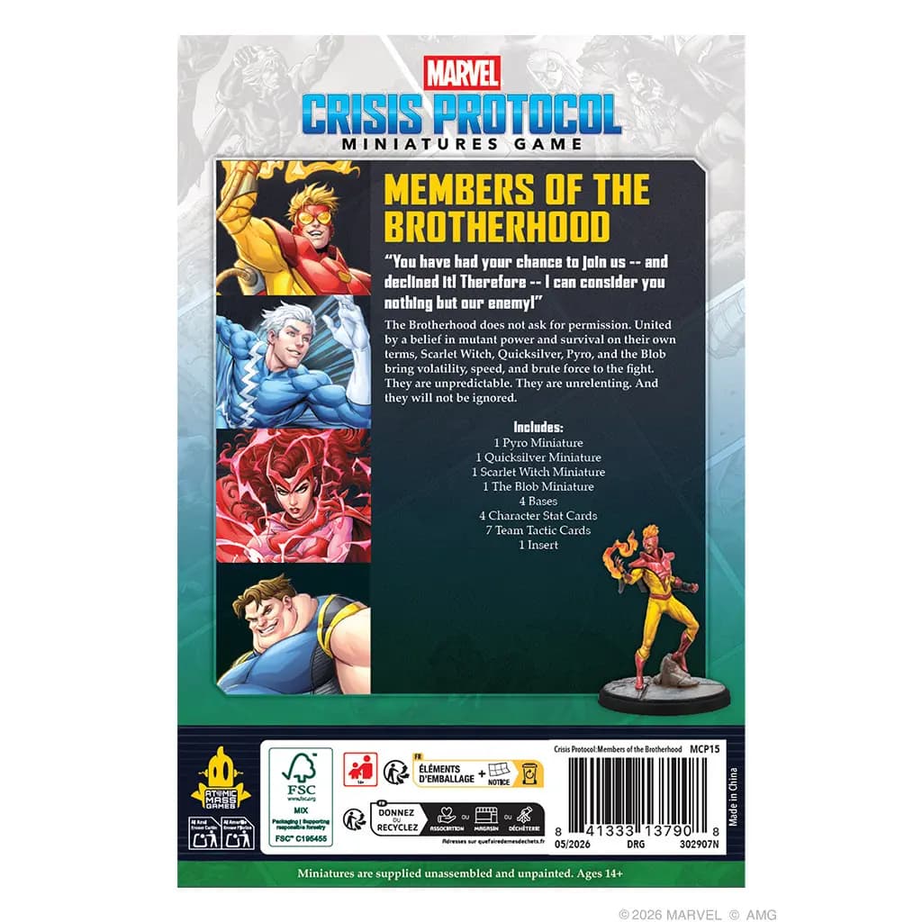 Atomic Mass Games Marvel: Crisis Protocol - Members of the Brotherhood [UPC 841333133290, players Two Player Only Games Players: Wargames with Rules Supporting Only Twoâ€¦ Theme: S