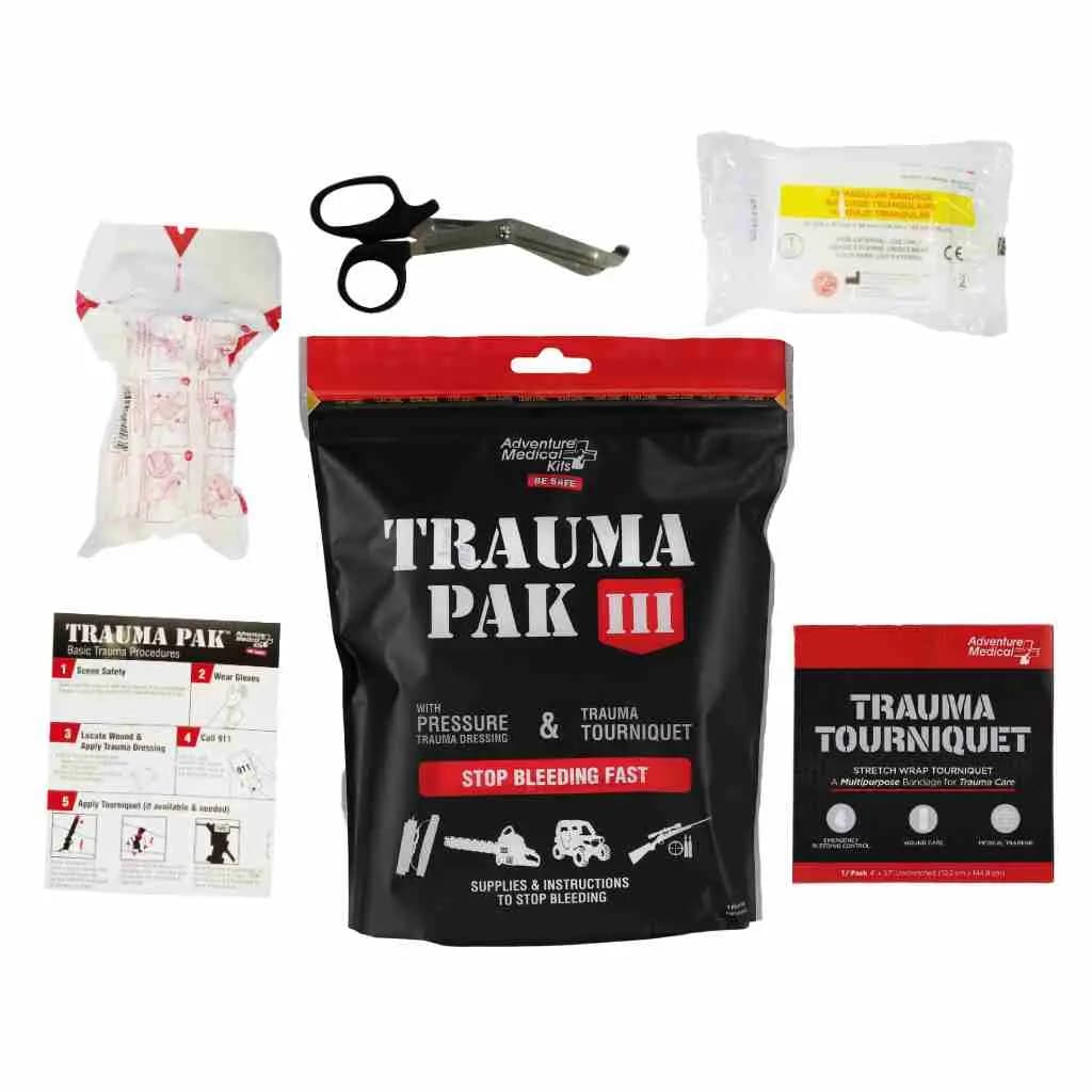 Adventure Medical Kits Trauma Pak III [8 oz, EMT Shears, Triangular Bandage]
