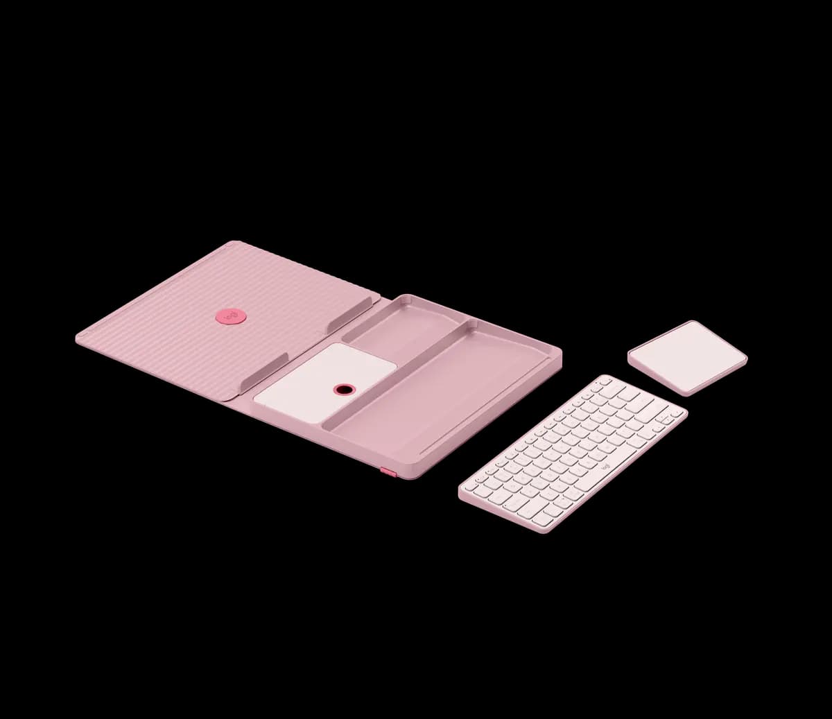 Logitech Casa Pop-Up Desk - Bohemian Blush - English US (QWERTY) [0.67 in (17 mm), 4.41 in (112 mm), 11.02 in (280 mm)]