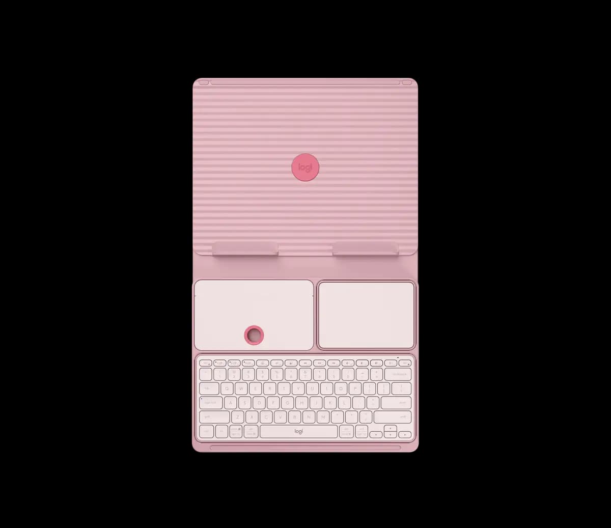 Logitech Casa Pop-Up Desk - Bohemian Blush - English US (QWERTY) [0.67 in (17 mm), 4.41 in (112 mm), 11.02 in (280 mm)]