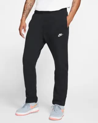 Nike Sportswear Club Fleece Men's Pants Black/Black/White [Body/side pocket palm side: 80-82% cotton/18-20% polyester, Machine wash, XXS-4XL Tall]