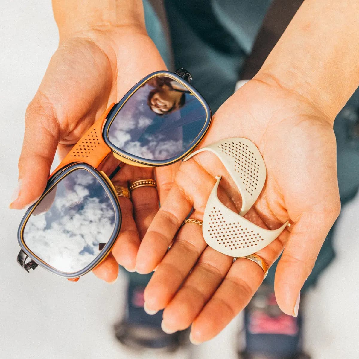 Sunski Ferrata Spruce Silver [polarized polycarbonate, large, bio-resin and steel]