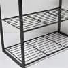 3 Tier Shoe Rack Black Metal with Natural Wood - Brightroom™ [7.45 Pounds, Metal (Frame), Ground Freestanding]