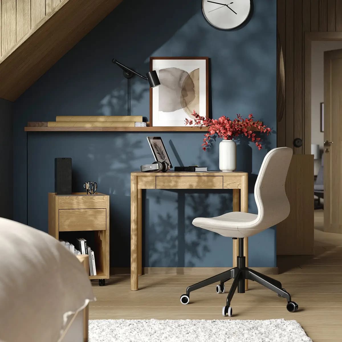 IKEA TONSTAD Desk, oak veneer [Width 29 1/2 ", Depth 23 5/8 ", Height 29 1/2 "]
