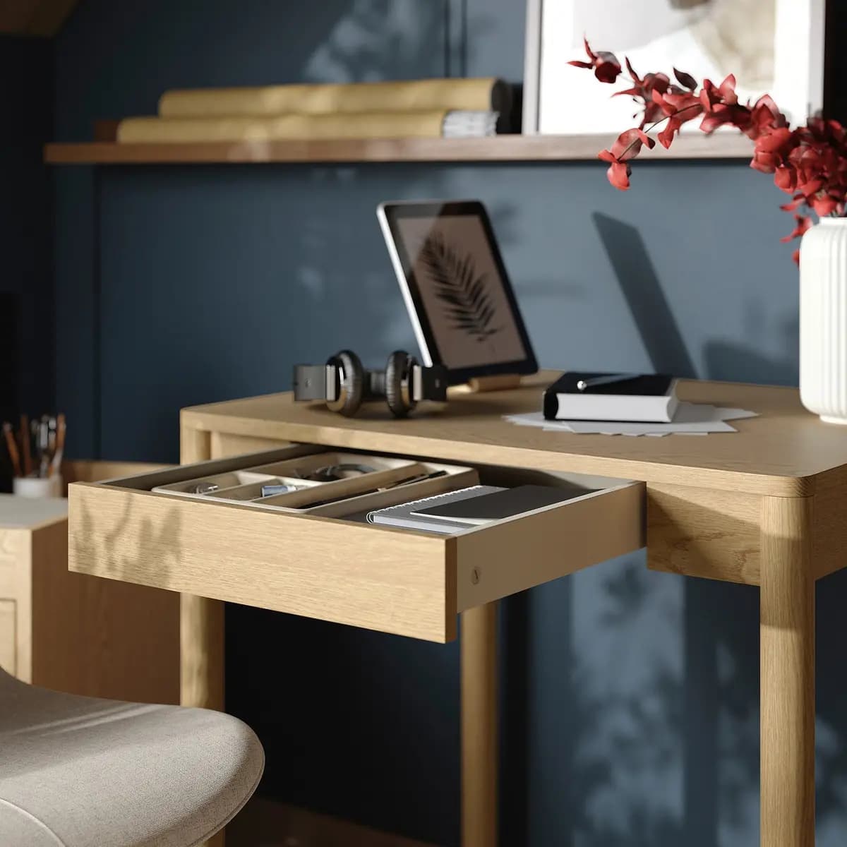 IKEA TONSTAD Desk, oak veneer [Width 29 1/2 ", Depth 23 5/8 ", Height 29 1/2 "]
