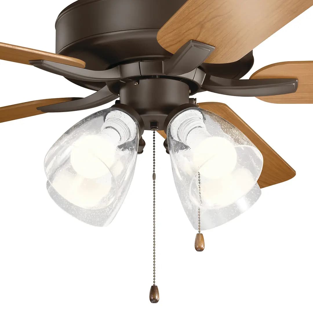 Kichler Basics Ceiling Fan Brushed Nickel (330016NIS) [Attribute 52", Attribute 5 Blades, Diameter 52]