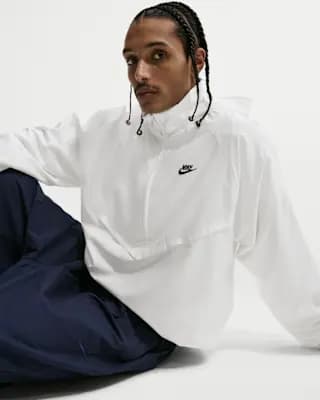 Nike Windrunner Men's Lightweight Half-Zip Jacket Sail/Black [Sail/Black, Embroidered logo, Hand pockets]