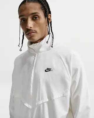 Nike Windrunner Men's Lightweight Half-Zip Jacket Sail/Black [Sail/Black, Embroidered logo, Hand pockets]