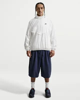 Nike Windrunner Men's Lightweight Half-Zip Jacket Sail/Black [Sail/Black, Embroidered logo, Hand pockets]