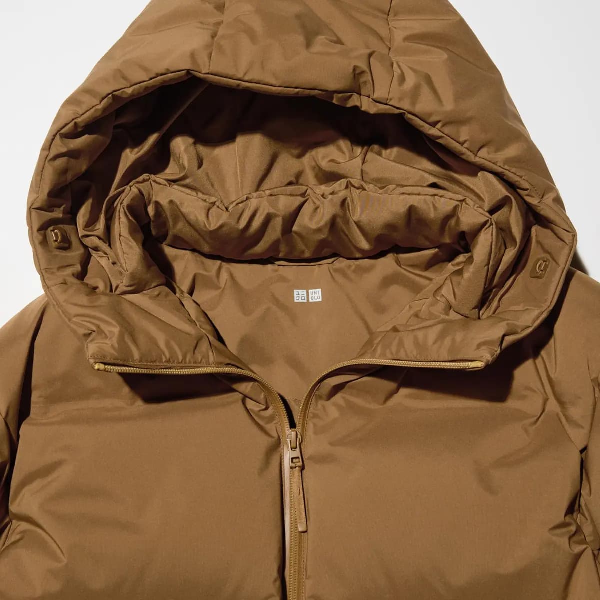 Uniqlo Seamless Down Parka Brown [Imported, Hand wash cold, Do not dry clean, Longer length and hood for full-body warmth.]