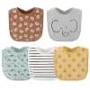 The Peanutshell Terry Baby Bib Set for Boys or Girls, 10-Pack, Feeding, Teething, Drooling, Soft Neutral [Dimensions (Overall) 11 inches (L), 7 inches (W), Suggested Age 0-36 Month