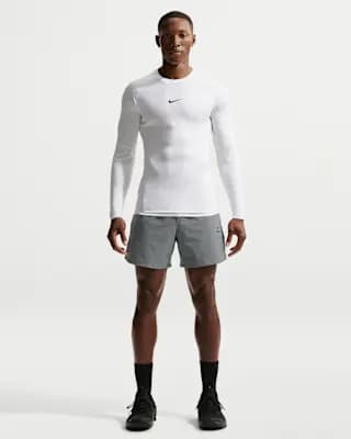 Nike Pro Training Men's Dri-FIT 6" Shorts Smoke Grey/Black [Body: 89% polyester/11% spandex. Mesh: 100% polyester., Machine wash, XS-4XL]