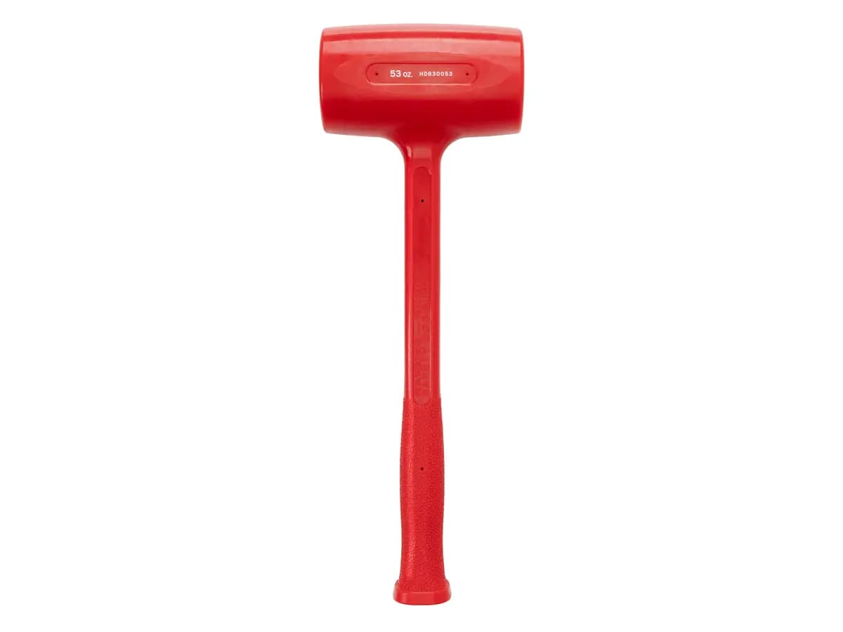 TEKTON 53 oz. Dead Blow Hammer [A. Length (in.) 15.4, B. Width (in.) 5.4, C. Height (in.) 2.8]