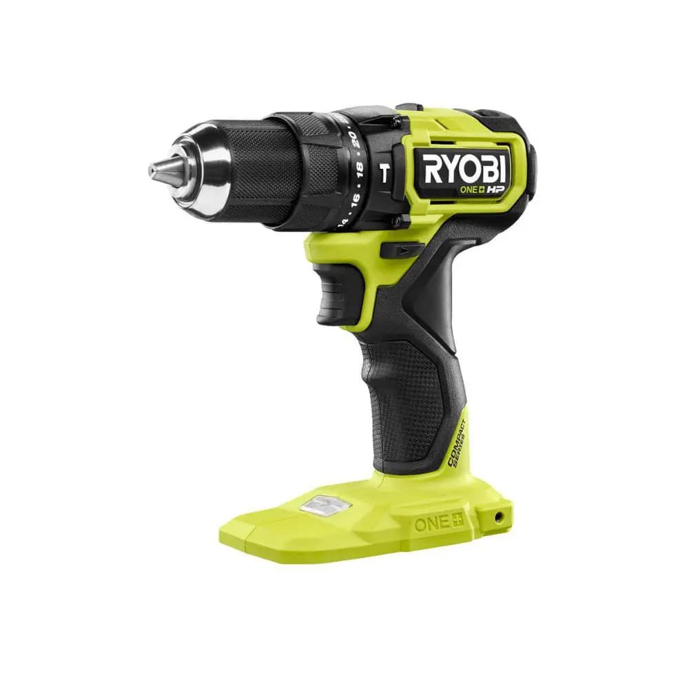 RYOBI 18V ONE+ HP Compact Brushless 1/2" Hammer Drill [RPM 0-450 / 0-1,700, Chuck 1/2", BPM 0-27,200]