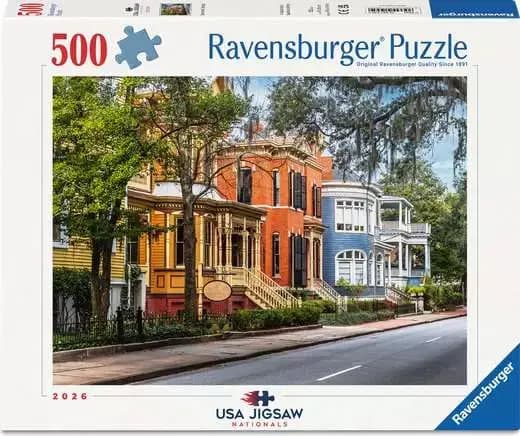 Ravensburger Jigsaw Puzzle USA Jigsaw Nationals '26: Savannah, Georgia - 500 Pieces Puzzle [500, ages 12 +]
