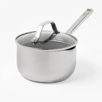 Figmint 1.5qt Nonstick Ceramic Coated Stainless Steel Sauce Pan - Figmintâ„¢ [18/0 Stainless Steel, 1.5 Quart, 6.3 Inches]