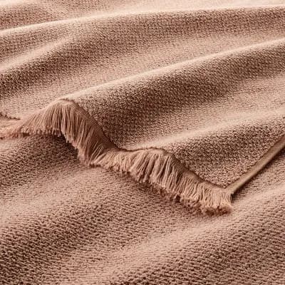 Casaluna 2pk Organic Texture Hand Towel Clay - Casalunaâ„¢ [100% Organic Cotton, Heavyweight (550-800 GSM), Hohenstein HTTI]