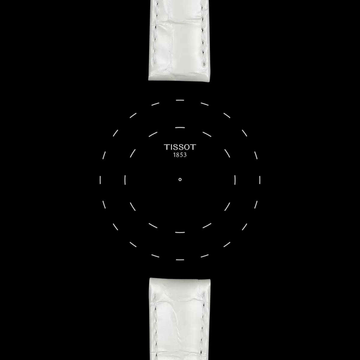 Tissot Official White Leather Strap Lugs 16 mm [Leather, White, 16.00]