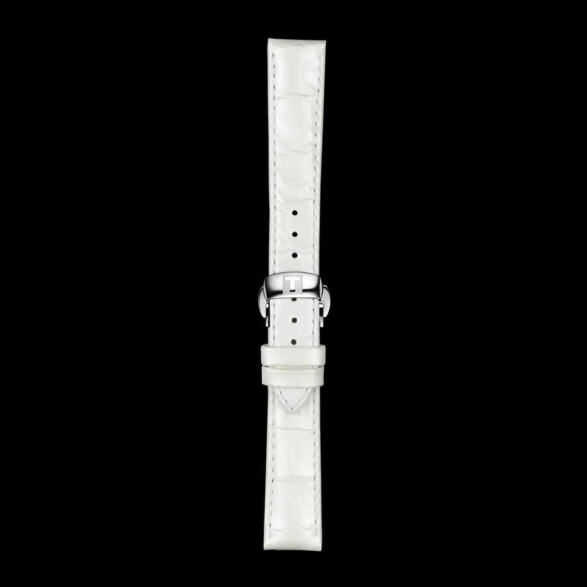 Tissot Official White Leather Strap Lugs 16 mm [Leather, White, 16.00]