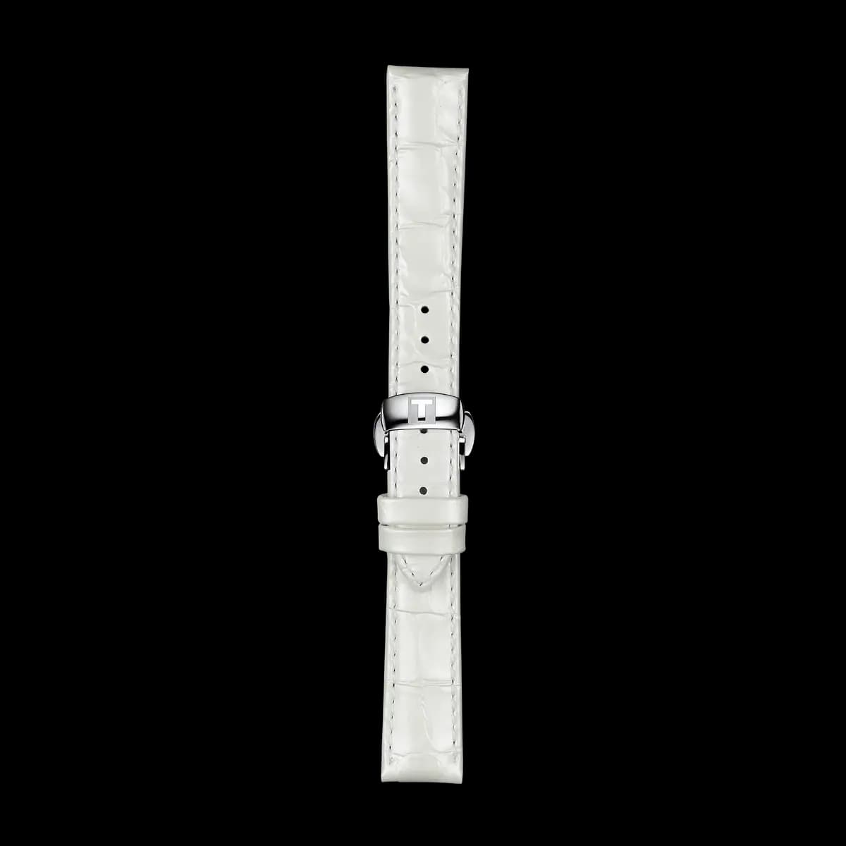 Tissot Official White Leather Strap Lugs 16 mm [Leather, White, 16.00]
