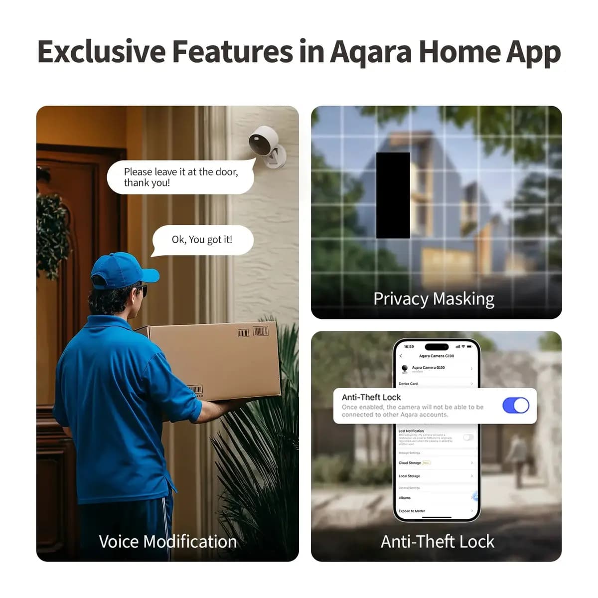 Aqara Camera G100 White [2304 x 1296, 140 degrees (diagonal), 5V 1A]