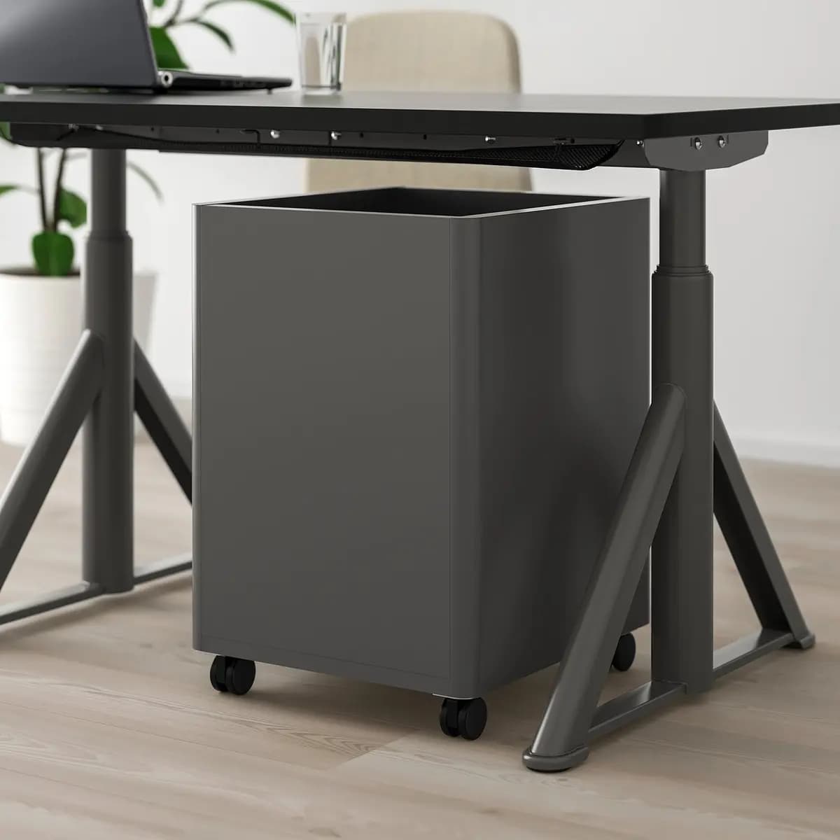 IKEA IDÅSEN Drawer unit on casters, dark gray [Width 16 1/2 ", Depth 18 1/2 ", Height 24 "]