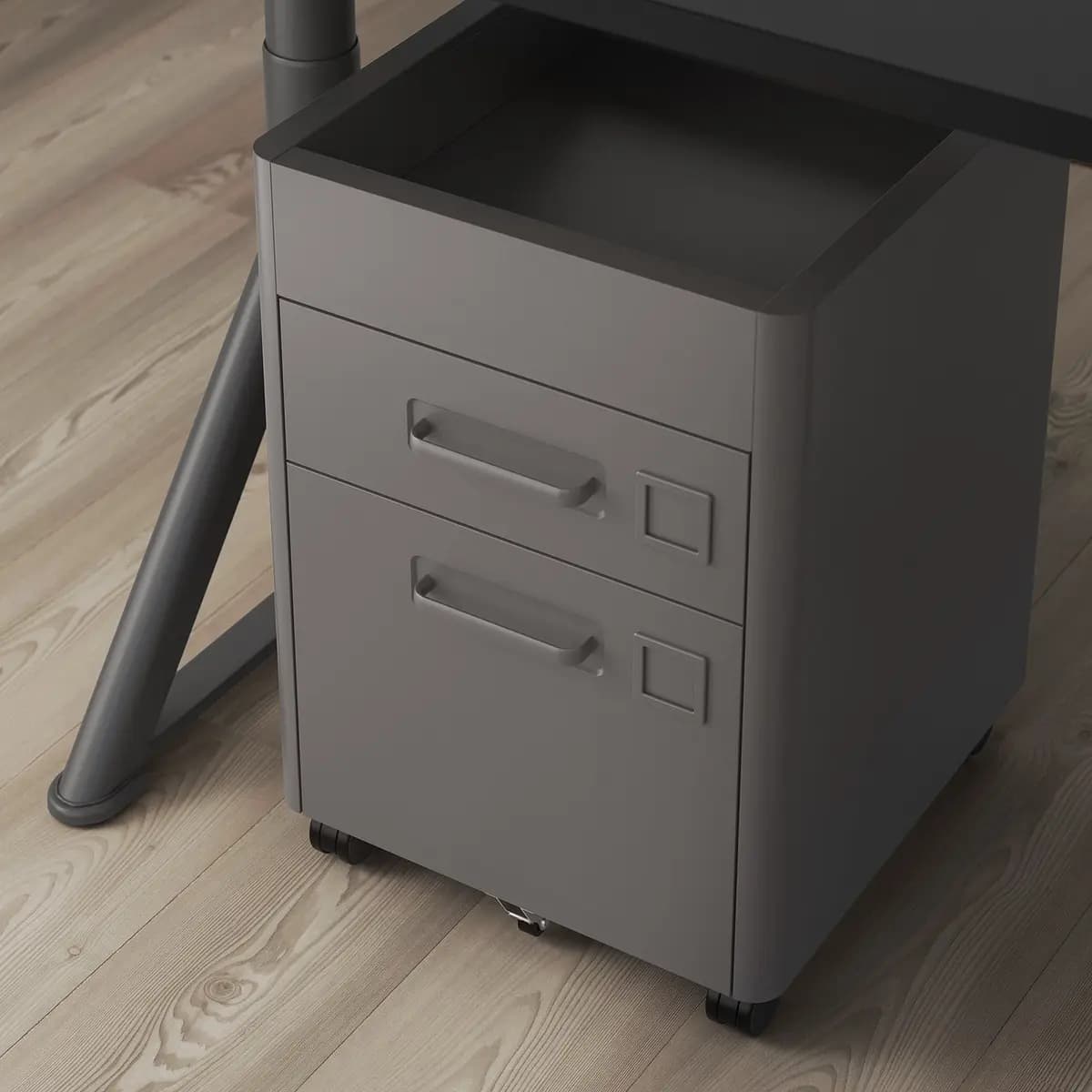 IKEA IDÅSEN Drawer unit on casters, dark gray [Width 16 1/2 ", Depth 18 1/2 ", Height 24 "]