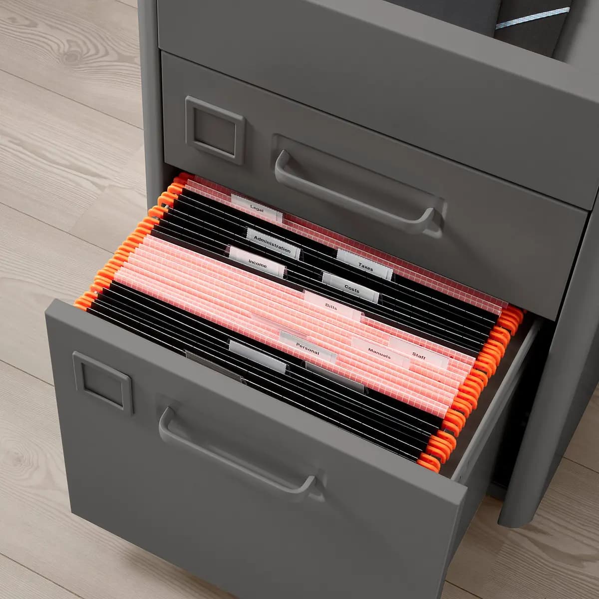 IKEA IDÅSEN Drawer unit on casters, dark gray [Width 16 1/2 ", Depth 18 1/2 ", Height 24 "]