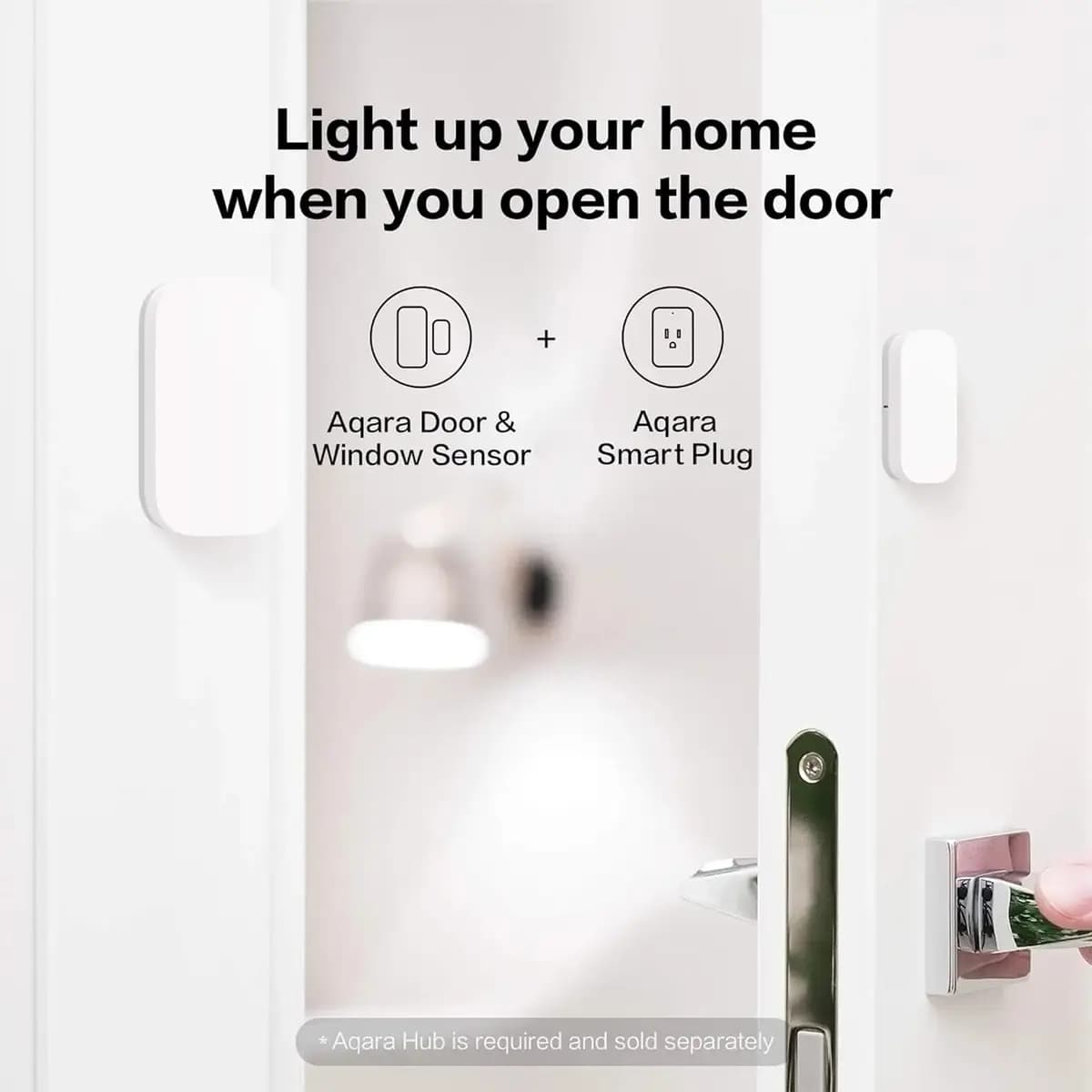 Aqara Door and Window Sensor [1.61 x 0.87 x 0.43 inch (41 x 22 x 11 mm) and 0.79 x 0.39 x 0.39 inch (20 x 9.91 x 9.91 mm), 0.034 Pounds / 15.5g, Zigbee]