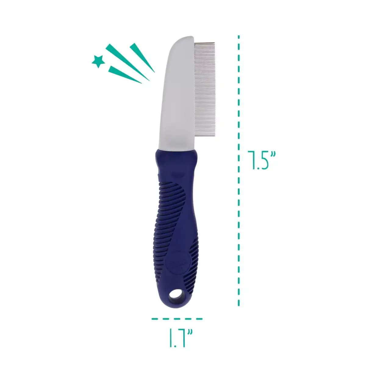 Whisker City® Pet Flea Comb [Brand Whisker City®, Includes 1 Flea Comb, Intended For Cats, Color Blue, Grey]