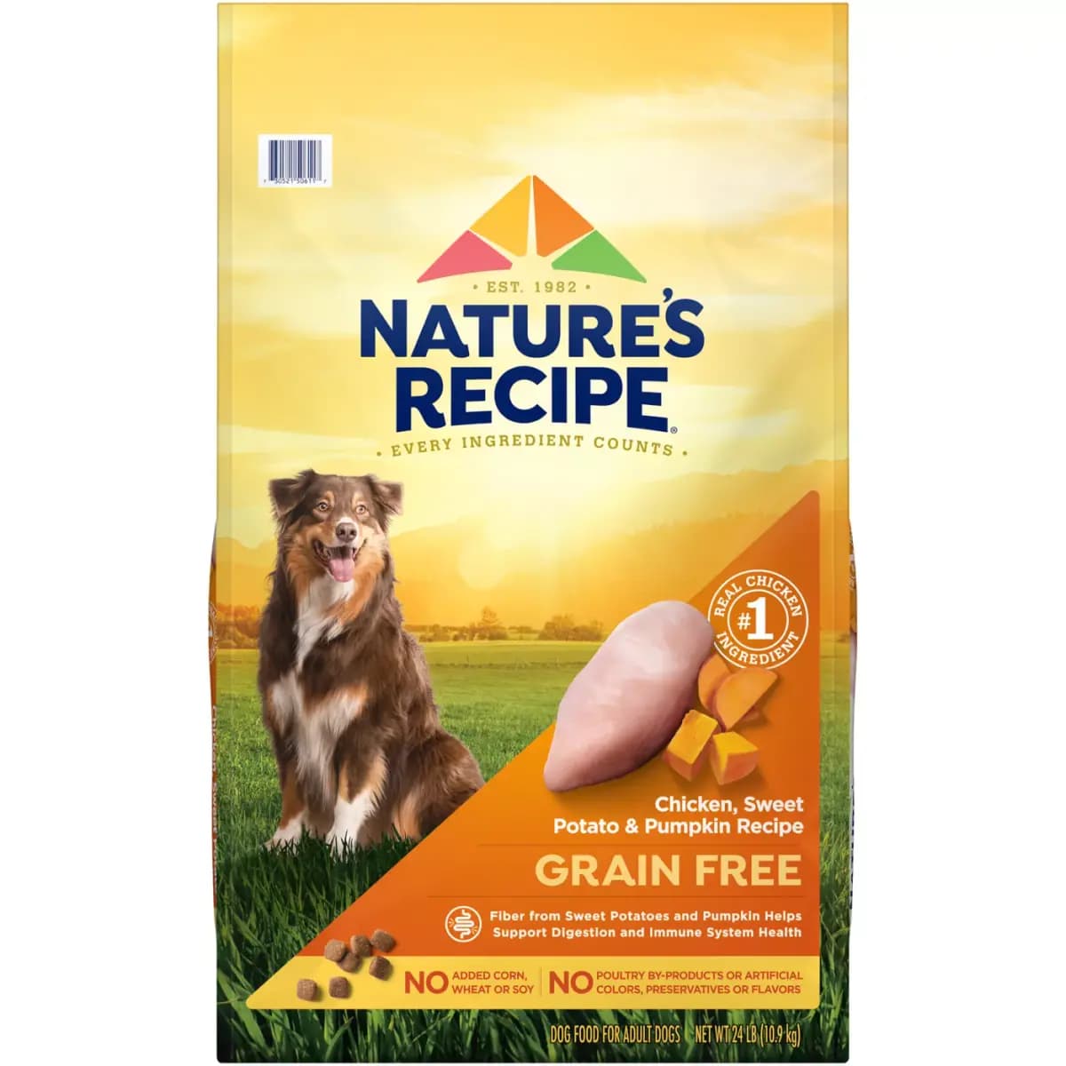 Nature's Recipe Adult Dry Dog Food - Chicken, Sweet Potato, Pumpkin [Species Dog, Brand Nature's Recipe, Food Type Kibble, Breed Size All Breeds]