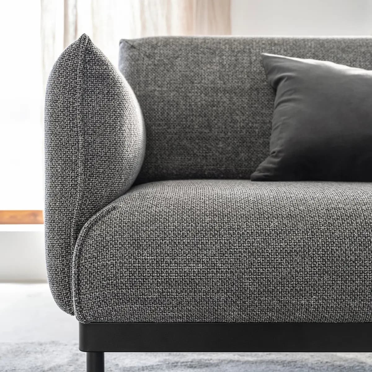 IKEA ÄPPLARYD Sofa, Lejde gray/black [Width 91 ", Depth 36 5/8 ", Seat height 18 1/2 "]