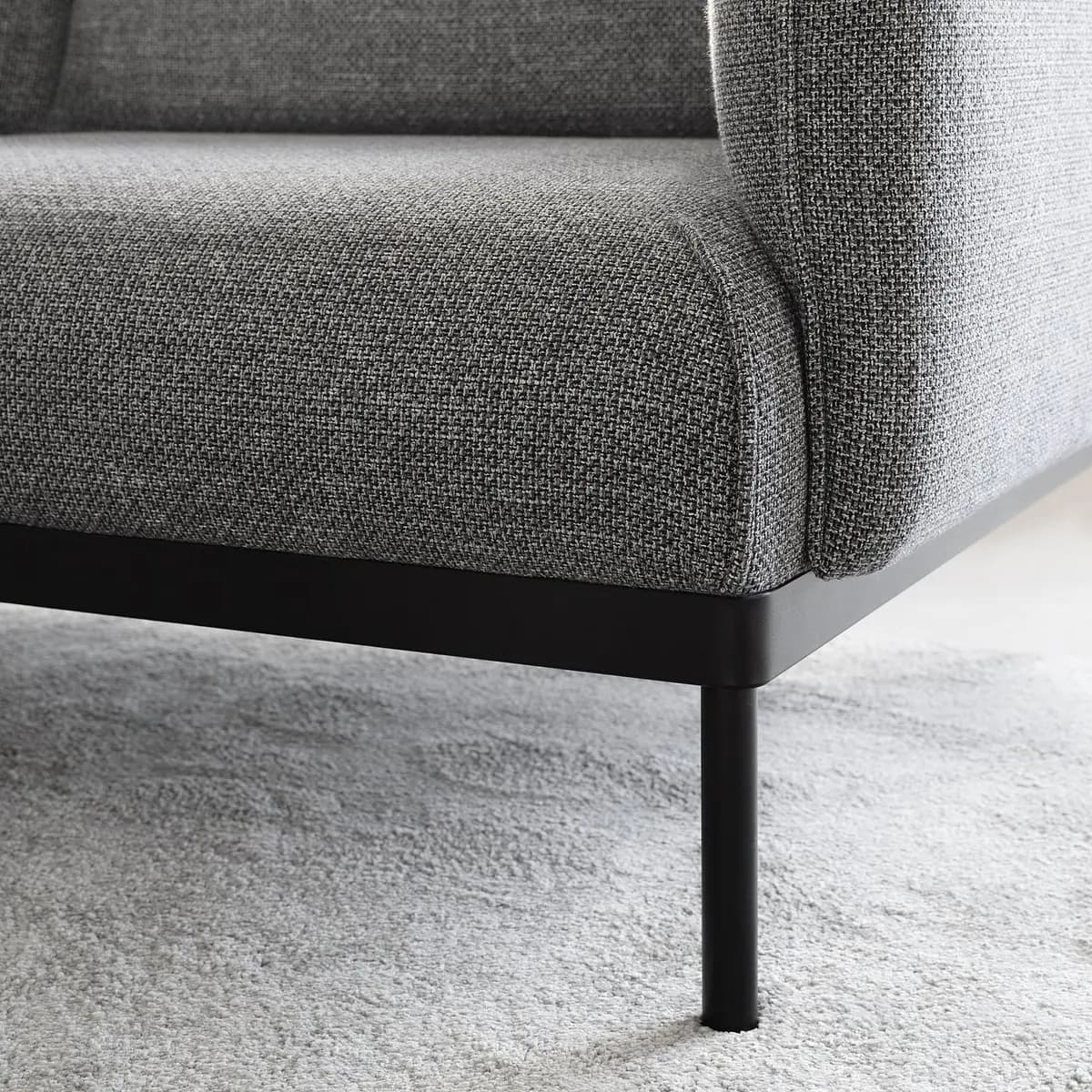 IKEA ÄPPLARYD Sofa, Lejde gray/black [Width 91 ", Depth 36 5/8 ", Seat height 18 1/2 "]