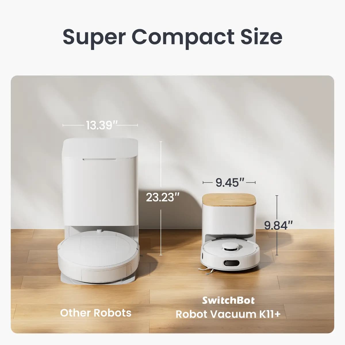SwitchBot K11+ White [248 × 248 × 98.5 mm, 2.3 kg, 6000Pa]