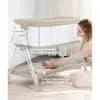 AmourLil Baby Bassinet Bedside Sleeper with Wheels & Storage Tray, Portable Crib for Newborns [Dimensions (Overall) 35 inches (H) x 22 inches (W) x 35 inche, Weight 19.8 pounds, Ho
