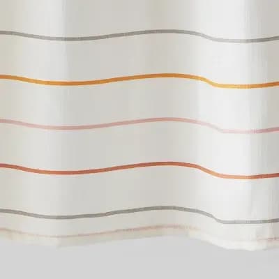 Room Essentials Fabric Thin Striped Shower Curtain - Room Essentialsâ„¢ [100% Recycled Polyester, 1.5 Pounds, 72 Inches (H) x 72 Inches (W)]