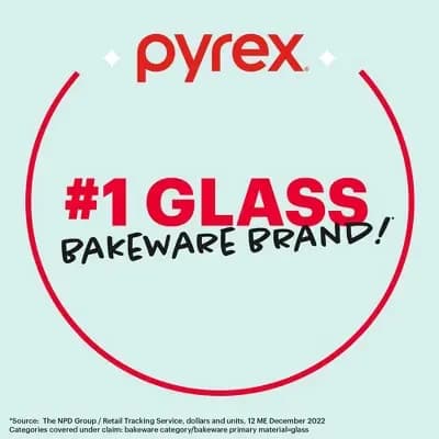 PyrexÂ® 3-qt Easy GrabÂ® Rectangular Glass Baking Dish: Glass Bakeware, Dishwasher-Safe, 2-Year Warranty [3 Quart Baking Dish, Dishwasher-Safe, Glass]