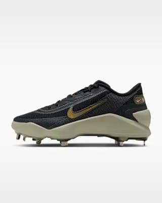 Nike Diamond Showcase MTL Men's Baseball Cleats Black/Light Khaki/Anthracite [Black/Light Khaki/Anthracite, High-top top silhouette provides ankle support., Foam midsole]