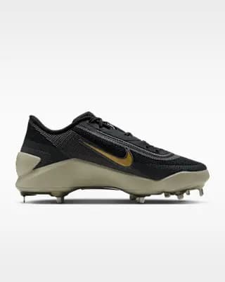 Nike Diamond Showcase MTL Men's Baseball Cleats Black/Light Khaki/Anthracite [Black/Light Khaki/Anthracite, High-top top silhouette provides ankle support., Foam midsole]
