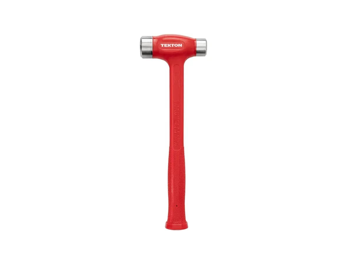TEKTON 36 oz. Flat Steel Face Dead Blow Hammer [A. Length (in.) 13.0, B. Width (in.) 4.5, C. Height (in.) 1.5]