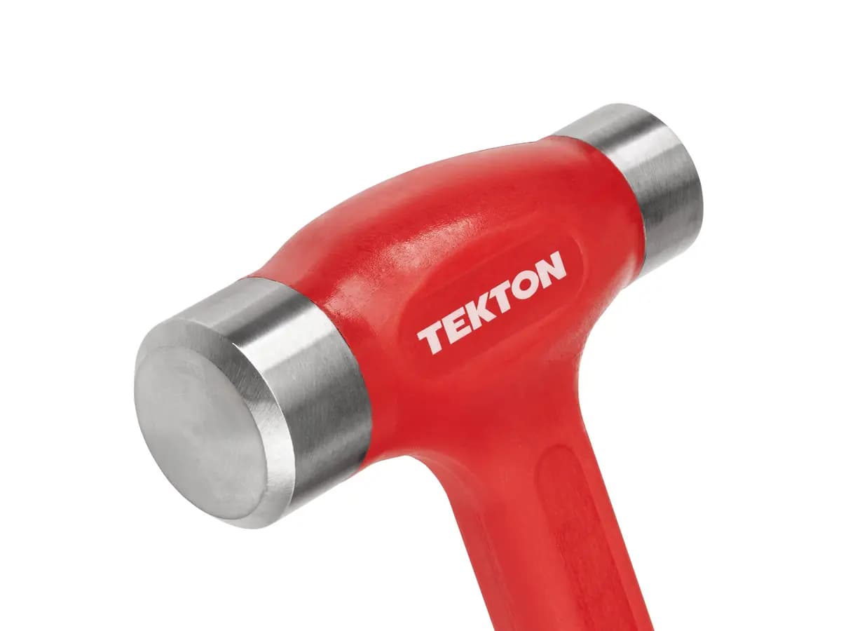 TEKTON 36 oz. Flat Steel Face Dead Blow Hammer [A. Length (in.) 13.0, B. Width (in.) 4.5, C. Height (in.) 1.5]