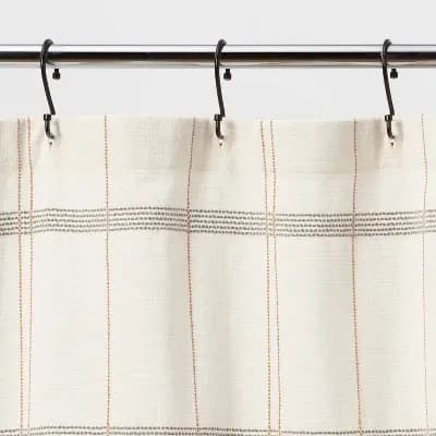 Threshold Woven Dot Plaid Shower Curtain Ivory - Thresholdâ„¢ [100% Cotton, 1.87 Pounds, 72 Inches (H) x 72 Inches (W)]